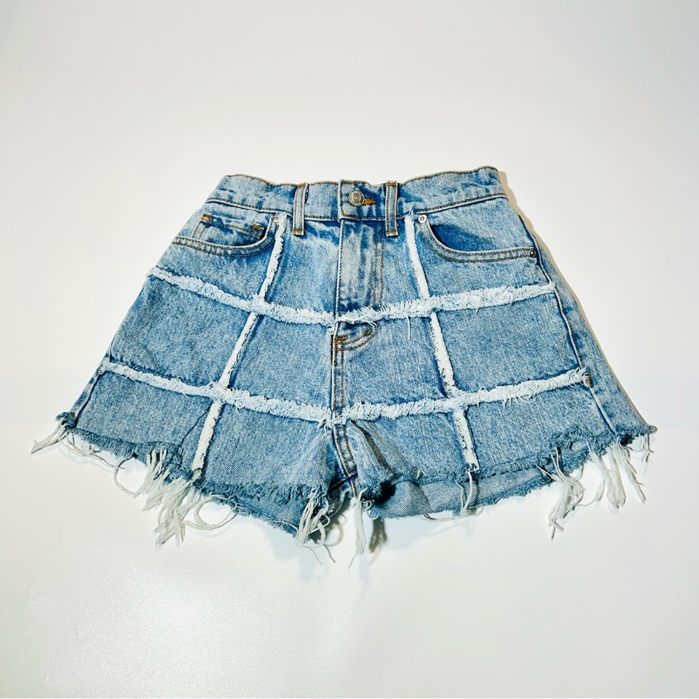 Revice Jean shorts High Rise Mom shorts distressed 100% cotton women size 26